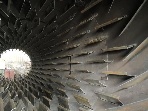 焦炭烘干機內(nèi)部揚料結(jié)構